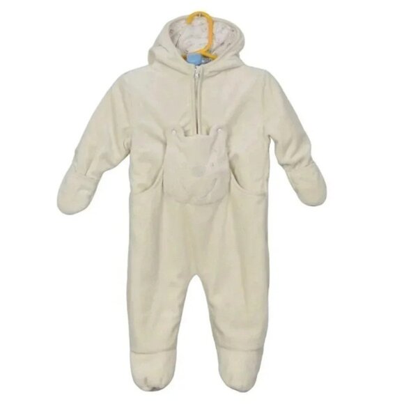 Vintage  Disney Winnie the Pooh Bear Bunting Snowsuit Yellow 6 Months - Picture 1 of 8